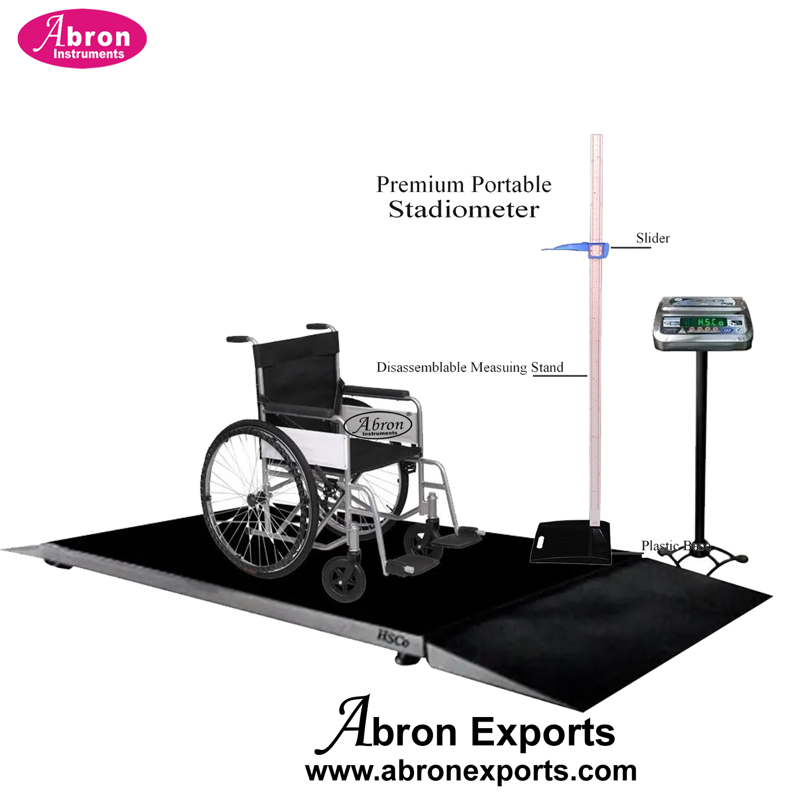 Electronic Weighing Scale Digital for Wheel Chair Height Weight Scale Abron ABM-2520HW 